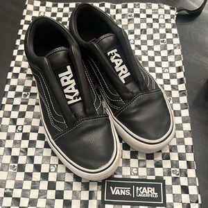 Vans / Karl Lagerfeld Old Skool Laceless Platform; Womens size 9 / Mens Size 7.5